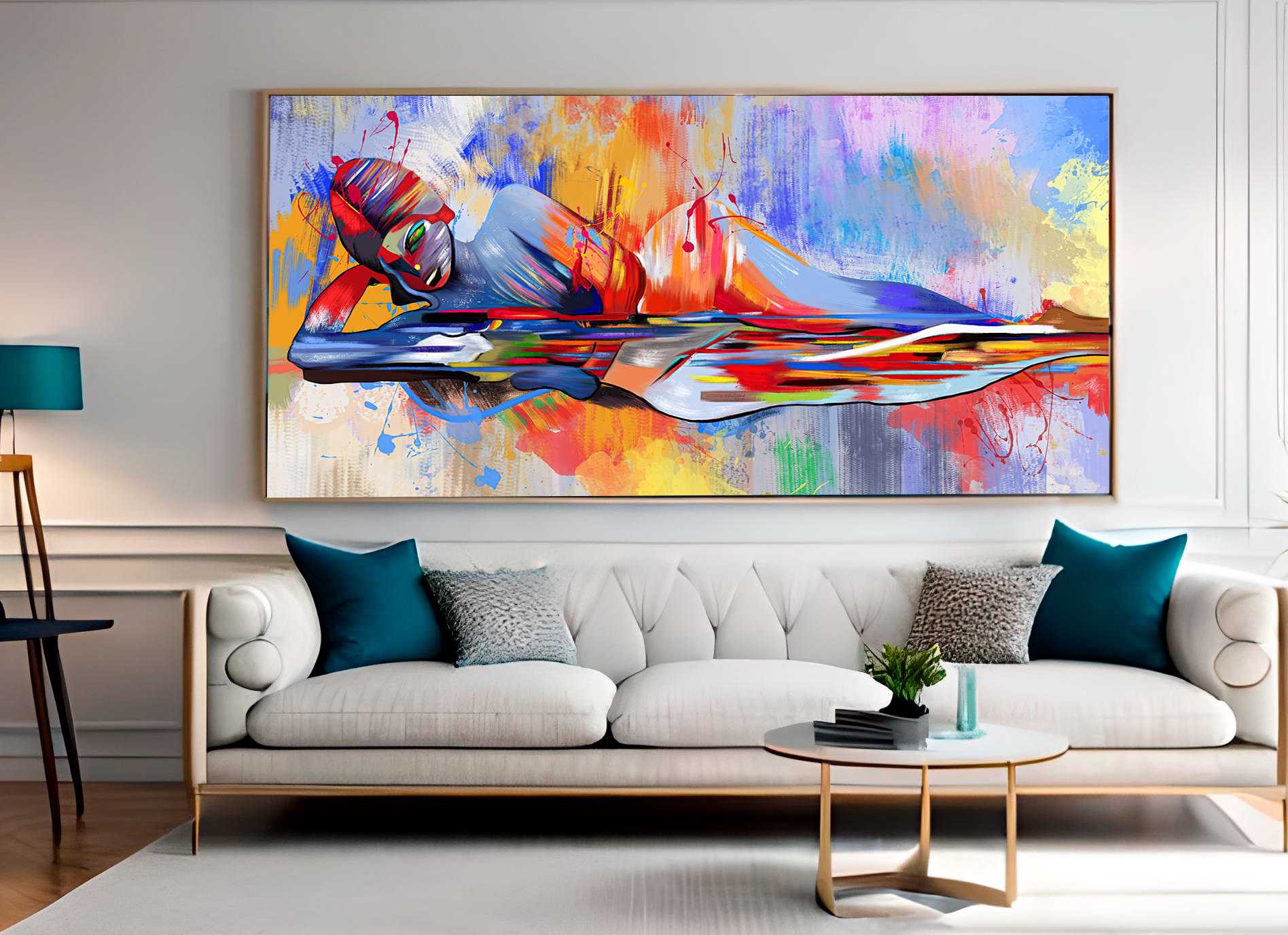 D1 QUADRO BELA ARTE PINTURA ABSTRATA - Imagem 1