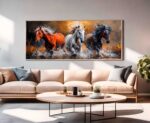 QUADRO CAVALOS ABSTRATOS DECOR - Imagem 5