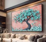 QUADRO EM ARTE DE LINDA ARVORE ABSTRATA