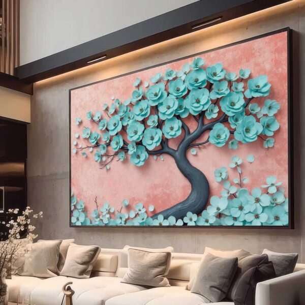 QUADRO EM ARTE DE LINDA ARVORE ABSTRATA