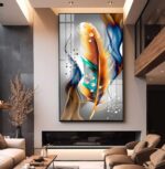 QUADRO BELA ARTE EM PENA DOURADA DECOR - Imagem 5
