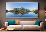 QUADRO BELA PAISAGEM RIO MONTANHA - Imagem 5