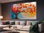QUADRO BELA PINTURA DE ARVORE ABSTRATA - Imagem 5