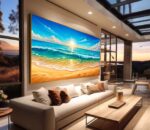 QUADRO EM PAISGEM DE UMA BELA PRAIA - Imagem 5