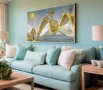 QUADRO EM BELA ARTE MODERNA ILUSTRAÇÃO DECOR