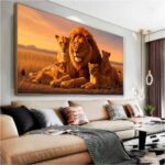 QUADRO EM LINDA FAMILIA DE LEÕES - Imagem 5