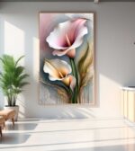 QUADRO FLOR COPO DE LEITE DECOR - Imagem 4