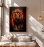 QUADRO PODEROSO E ESTILOSO LEÃO - Imagem 5