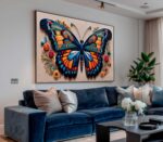 QUADRO UMA BORBOLETA EM ARTE DIGITAL DECOR - Imagem 5