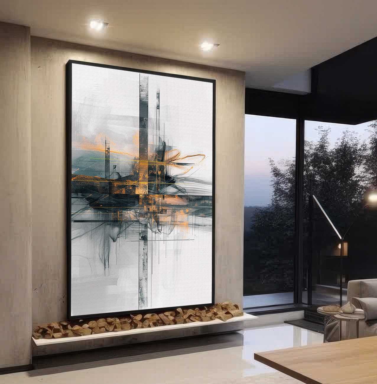 D2 QUADRO UM MODERNO ABSTRATO DECOR - Imagem 4