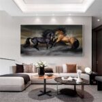 QUADRO ARTE UM CASAL DE CAVALOS - Imagem 4