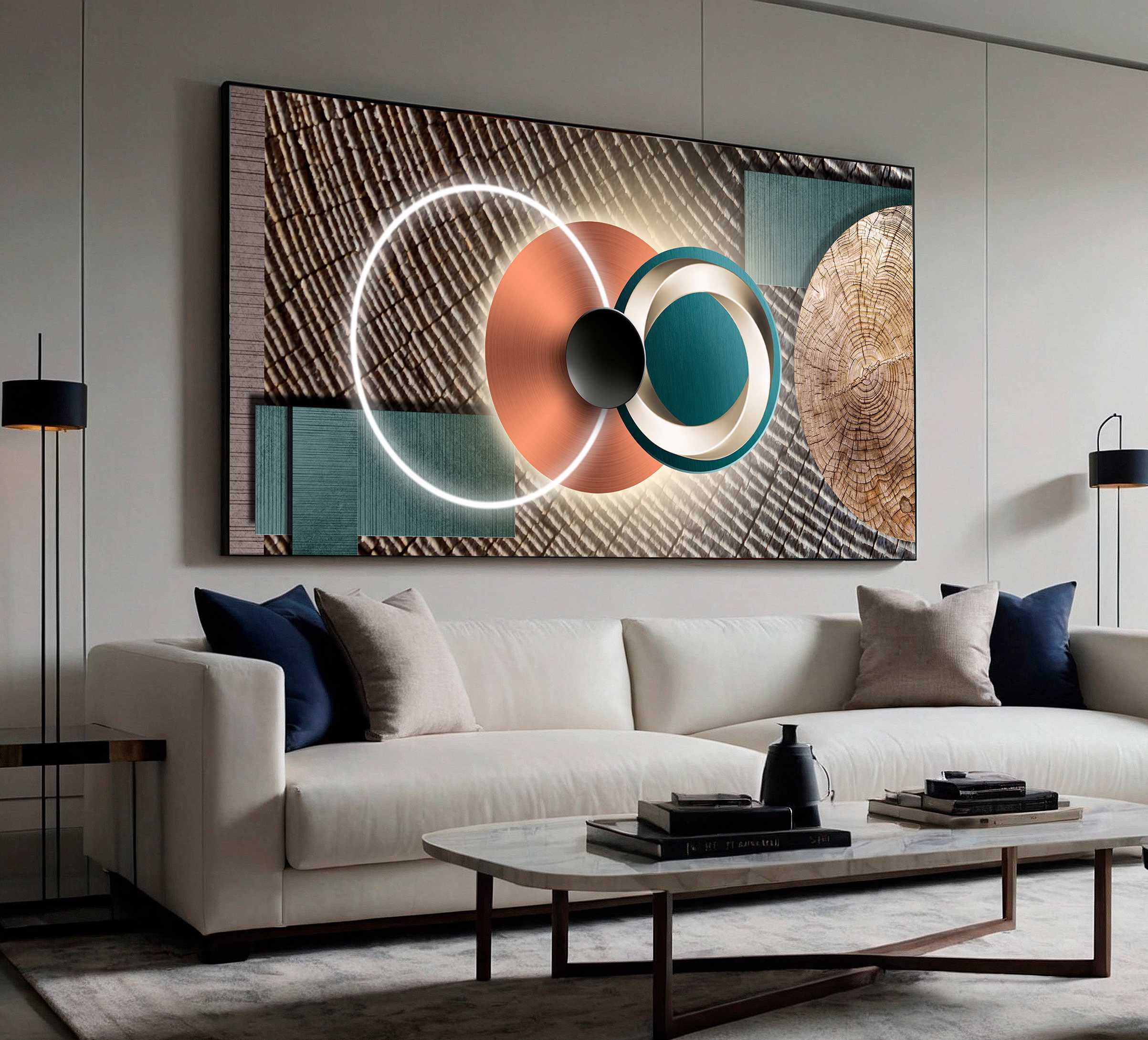 D2 QUADRO UMA BELA ARTE GEOMETRICA MODERNA - Imagem 1