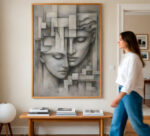 QUADRO EM ARTES CASAL ABSTRATO - Imagem 4