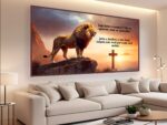 QUADRO INSPIRADOR LEÃO COM FRASE SEJA FORTE - Imagem 4