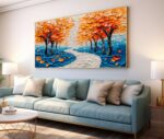QUADRO ARTE CAMINHO COM ARVORES ABSTRATAS - Imagem 4