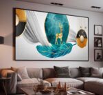 QUADRO EM BELA ARTE DE DECORAÇÃO MODERNA EM 3D - Imagem 5