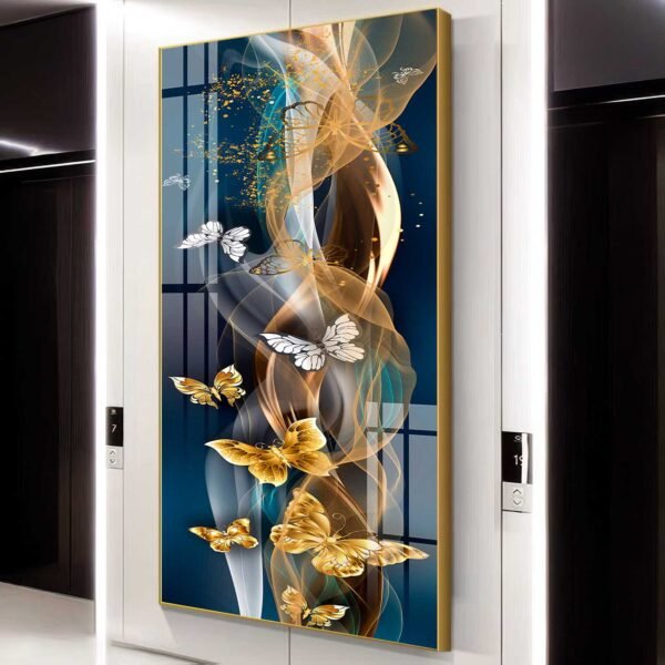 QUADRO BORBOLETAS DOURADAS DECOR