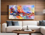 QUADRO BELA ARTE PINTURA ABSTRATA - Imagem 5