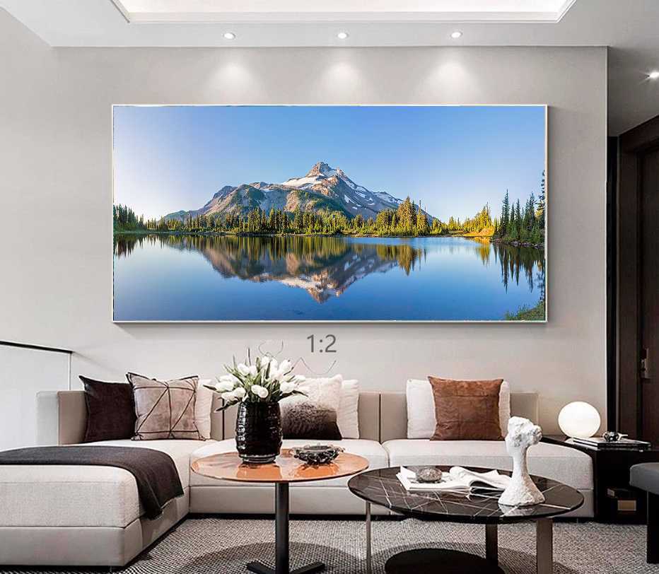 D2 QUADRO BELA PAISAGEM RIO MONTANHA - Imagem 1