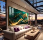 QUADRO ELEGÂNCIA MODERNA EM ILUSTRAÇÃO ABSTRATA - Imagem 4
