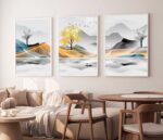 CONJUNTO ARTE MODERNA PAISAGEM DECOR ARTE - Imagem 2