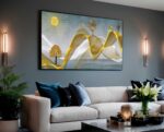 QUADRO EM BELA ARTE MODERNA ILUSTRAÇÃO DECOR - Imagem 5