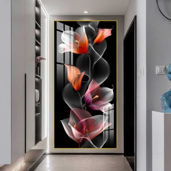 QUADRO EM BELA ARTE ABSTRATO FLORAL