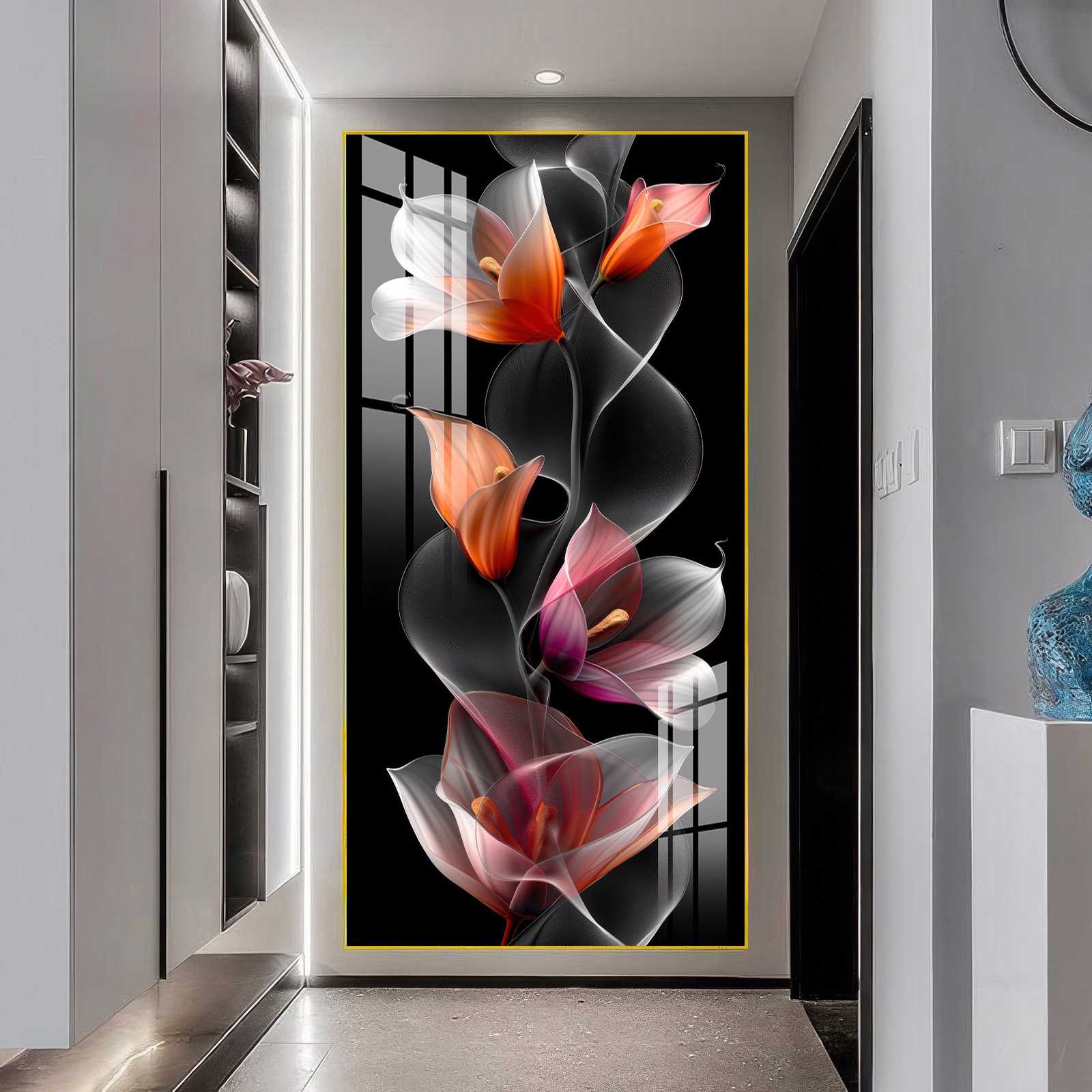 D2 QUADRO EM BELA ARTE ABSTRATO FLORAL - Imagem 1