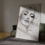 QUADRO ARTE EM DESENHO MINIMALISTA