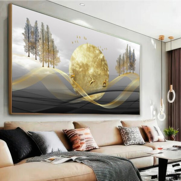 QUADRO ILUSTRAÇÃO EM ARTE DE PAISAGEM