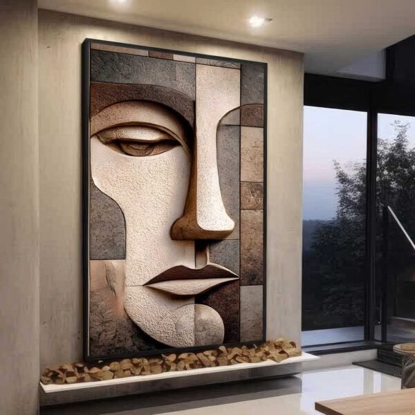 QUADRO ARTE ABSTRATA EM 3D MODERNO