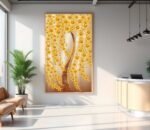 QUADRO EM LINDA ILUSTRAÇÃO DE ARVORE VERTICAL - Imagem 4