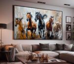 QUADRO ABSTRATO EM PINTURA DE CAVALOS - Imagem 3
