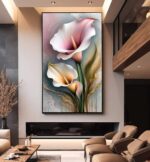 QUADRO FLOR COPO DE LEITE DECOR - Imagem 3