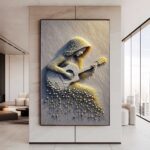 QUADRO EM ARTE BELA MULHER COM VIOLÃO - Imagem 4