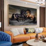 QUADRO ARTE UM CASAL DE CAVALOS - Imagem 3