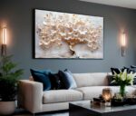 QUADRO UMA BELA ÁRVORE EM DOURADO - Imagem 3