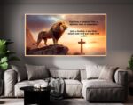QUADRO INSPIRADOR LEÃO COM FRASE SEJA FORTE - Imagem 3
