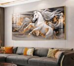 QUADRO BELO CAVALO EM ABSTRATOS MODERNOS - Imagem 3