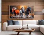 QUADRO CAVALOS ABSTRATOS DECOR - Imagem 3