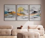 CONJUNTO ARTE MODERNA PAISAGEM DECOR ARTE - Imagem 3