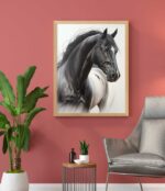 QUADRO UM BELO CAVALO PRETO - Imagem 5