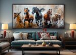 QUADRO ABSTRATO EM PINTURA DE CAVALOS - Imagem 2