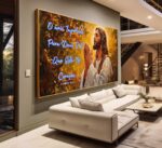 QUADRO JESUS EM ORAÇÃO COM FRASE  BIBLICA - Imagem 3