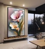 QUADRO FLOR COPO DE LEITE DECOR - Imagem 2