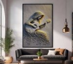 QUADRO EM ARTE BELA MULHER COM VIOLÃO - Imagem 3