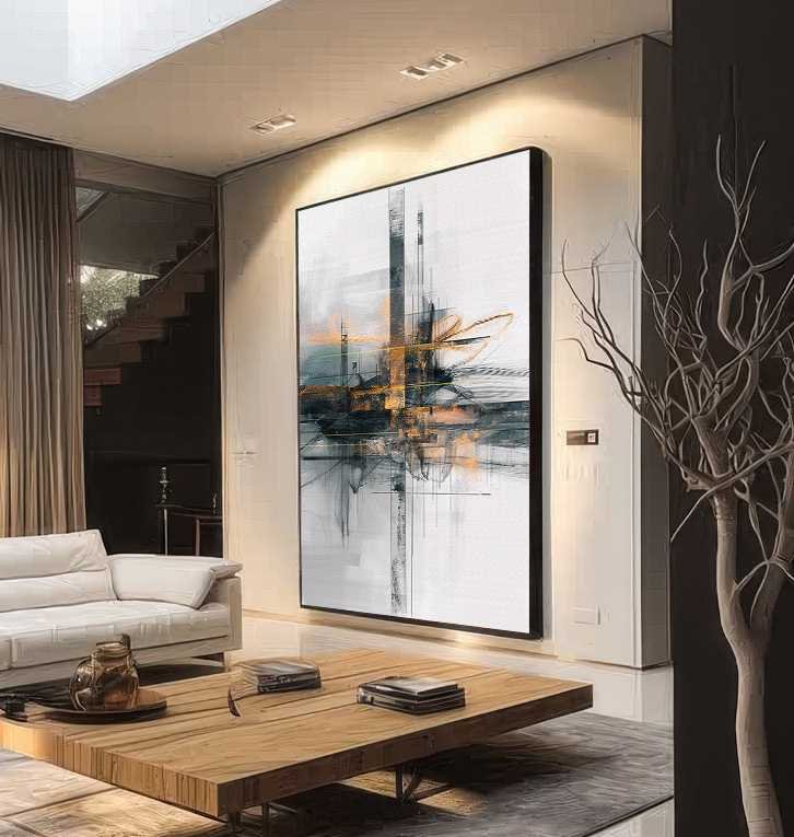 D4 QUADRO UM MODERNO ABSTRATO DECOR - Imagem 2