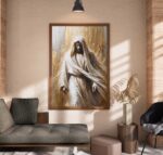 QUADRO JESUS EM BELA ARTE PINTURA - Imagem 3