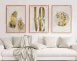 CONJUNTO ILUSTRAÇÃO LOVE FLORAL - Imagem 3