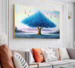 QUADRO ILSUTRAÇÃO A ARVORE AZUL - Imagem 2
